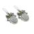 Rainbow moonstone and amethyst dangle earrings, 'Aura' - Sterling Silver Multigem Rainbow Moonstone Earrings