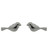 Sterling silver stud earrings, 'Dainty Birds' - Bird-Shaped Sterling Silver Stud Earrings from Thailand thumbail