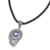 Cultured mabe pearl pendant necklace, 'Butterfly Dew in Blue' - Cultured Blue Mabe Pearl Pendant Necklace from Indonesia