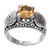 Citrine solitaire ring, 'Golden Moonlight' - Balinese Artisan Crafted Silver and Citrine Solitaire Ring