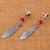Sterling silver dangle earrings, 'Silver Fish' - Sterling silver dangle earrings (image 2c) thumbail