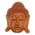 Mahogany wood mask, 'Beatific Buddha' - Mahogany Wood Mask of Buddha thumbail