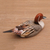 Holzstatuette „Pintail Duck“ – handgeschnitzte Entenstatuette aus Albesia-Holz aus Bali