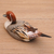 Wood statuette, 'Pintail Duck' - Hand Carved Albesia Wood Duck Statuette from Bali (image 2d) thumbail