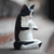 Wood sculpture, 'Tuxedo Kitty Meditates' - Prayer Wood Cat Sculpture (image 2b) thumbail