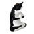 Wood sculpture, 'Tuxedo Kitty Meditates' - Prayer Wood Cat Sculpture
