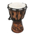 Mahogany mini djembe drum, 'Dolphin Beat' - Dolphin-Themed Mahogany Mini Djembe Drum from Bali thumbail