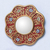 Small wall mirror, 'New Spring' - Collectible Reverse Painted Glass Small Wall Mirror (image 2) thumbail