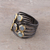 Gold accented labradorite cocktail ring, 'Dewy Morn' - Gold Accent Labradorite Multi-Stone Cocktail Ring from India (image 2b) thumbail