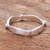 Pink tourmaline band ring, 'Corona Rose' - Sterling Silver Tourmaline Band Ring (image 2) thumbail