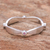 Pink tourmaline band ring, 'Corona Rose' - Sterling Silver Tourmaline Band Ring (image 2b) thumbail