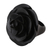 Ebony wood cocktail ring, 'Royal Rose' - Hand-Carved Rose Flower Wood Cocktail Ring from India