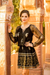 Viscose A-line dress, 'Paisley Midnight' - Block Printed Paisley Motif Viscose A-Line Dress from India