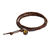 Men's tiger's eye and leather wrap bracelet, 'Double Cinnamon' - Men's Hand Braided Brown Leather Wrap Bracelet (image 2b) thumbail