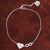 Sterling silver anklet, 'Love Infinite' - Sterling Silver Heart Pendant Anklet from Peru (image 2) thumbail