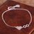 Sterling silver anklet, 'Love Infinite' - Sterling Silver Heart Pendant Anklet from Peru (image 2b) thumbail