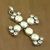 Cultured pearl cross pendant, 'Radiant Cross' - Cultured Pearl and CZ Cross Pendant