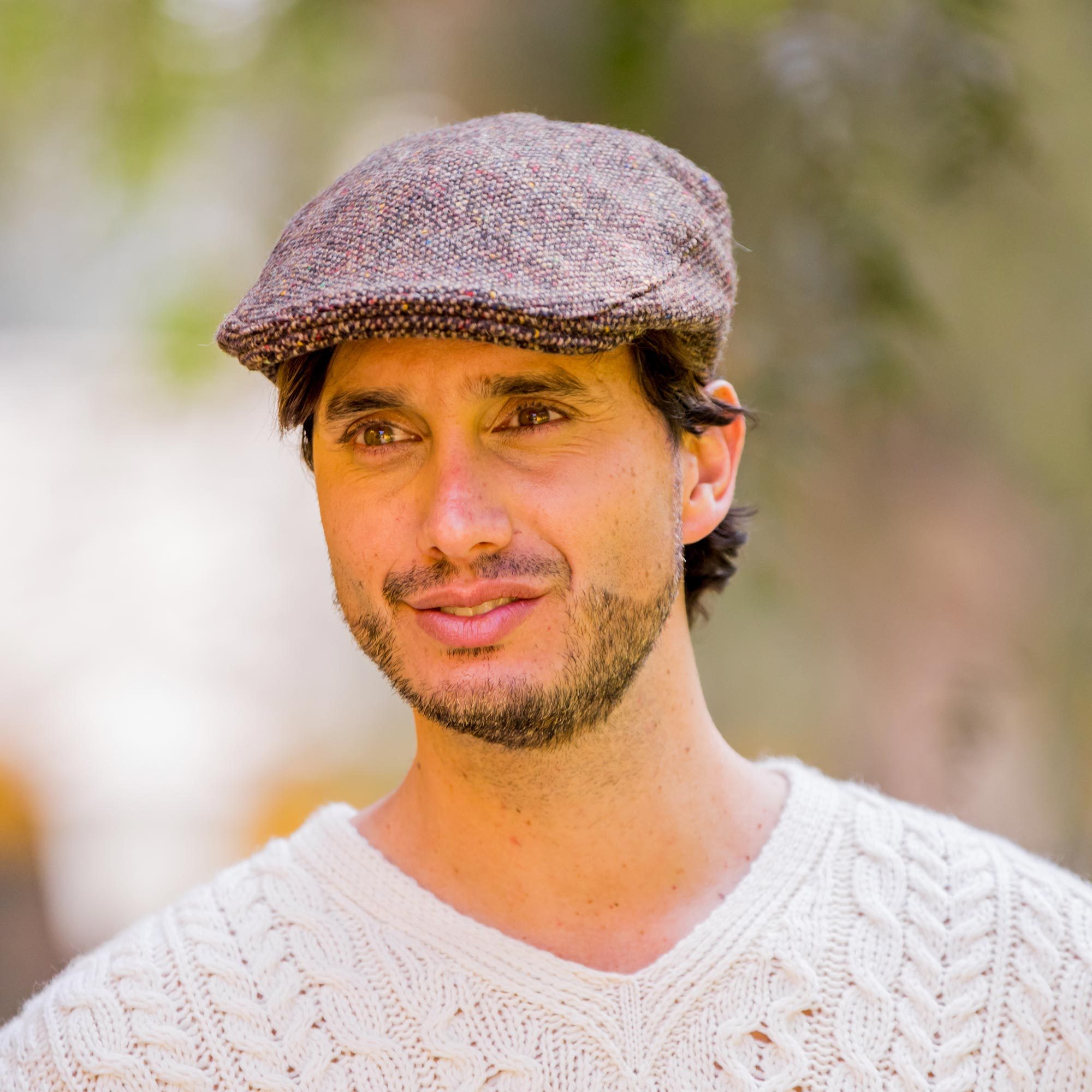 Men's Heathered Donegal Wool Tweed Touring Cap Arranmore NOVICA