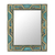 Bronze and copper wall mirror, 'Golden Chan Chan' - Geometric Bronze and Copper Wall Mirror from Peru thumbail