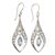 Blue topaz dangle earrings, 'Blue Teardrops' - Sterling Silver Blue Topaz Dangle Earrings Indonesia