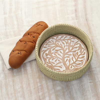 Tree of Life Bread Warmer Basket