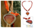 Carnelian pendant necklace, 'Autumn Blaze' - Carnelian Pendant Necklace