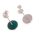 Chrysocolla dangle earrings, 'Magic Circle' - Andean Sterling Silver and Chrysocolla Dangle Earrings (image 2d) thumbail