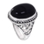 Onyx ring, 'Black Bamboo' - Onyx and Silver Ring from Indonesia (image 2c) thumbail