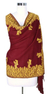 Wool shawl, 'Wine Floral Drama' - Wool Shawl Embroidered Handcrafted Burgundy Wrap 
