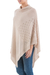 Knit poncho, 'Beige Reality Squared' - Beige Poncho with Turtleneck from Peru (image 2b) thumbail
