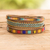 Glass beaded wrap bracelet, 'Country Market' - Multicolored Glass Beaded Wrap Bracelet from Guatemala (image 2) thumbail