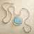 Glass pendant necklace, 'Ancient Rome' - Roman Glass Necklace