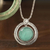 Glass pendant necklace, 'Ancient Rome' - Roman Glass Necklace
