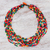 Wood torsade necklace, 'Songkran Belle' - Multicolor Necklace Beaded Jewelry Knotted by Hand (image 2) thumbail