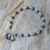 Pearl floral bracelet, 'Black Rose Horizon' - Pearl and Silver Bracelet (image 2) thumbail