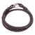 Leather wrap bracelet, 'Braided Friendship in Coffee' - Brown Braided Leather Wrap Bracelet from Thailand (image 2d) thumbail