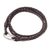 Leather wrap bracelet, 'Braided Friendship in Coffee' - Brown Braided Leather Wrap Bracelet from Thailand (image 2e) thumbail