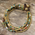 Beaded brass bracelet, 'Joy' - Hand Crafted Brass and Jasper Bracelet from Thailand (image 2) thumbail