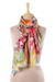 Wool shawl, 'Spring Fest' - Multicolored Floral Wool Shawl from India
