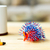 Copal wood alebrije, 'Cute Porcupine in Red' - Copal Wood Alebrije Porcupine Sculpture in Red and Blue (image 2) thumbail