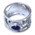 Amethyst band ring, 'Dragon Guardian' - Sterling Silver and Amethyst Band Ring (image 2f) thumbail