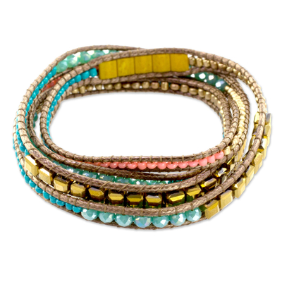Beaded wrap bracelet, 'Multicolor Fiesta' - Multicolor Wrap Bracelet from Artisan Crafted Beaded Jewelry