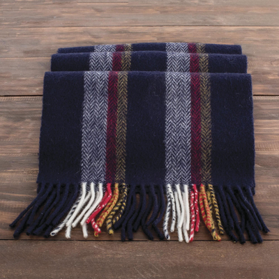Bufanda de lana de cordero. - Bufanda 100% lana de cordero con diseño de espiga irlandesa