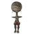 African wood sculpture, 'Fante Fertility Doll III' - Fair Trade African Hand Carved Wood Fertility Doll Figurine