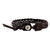 Braided leather wristband bracelet, 'Fun Times in Dark Brown' - Brown Leather Adjustable Braided Bracelet from Thailand