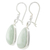 Jade dangle earrings, 'Apple Green' - Handcrafted Sterling Silver Apple Green Jade Earrings (image 2b) thumbail