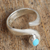 Turquoise wrap ring, 'Taxco Swirl' - Swirling Turquoise Wrap Ring from Mexico