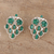 Onyx drop earrings, 'Love Sonnet' - Green Onyx Drop Earrings Crafted in India