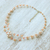 Cultured pearl beaded necklace, 'Pink Cherry Blossom' - Cultured Pearl and Glass Beaded Necklace from Thailand (image 2b) thumbail