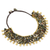 Jasper beaded collar necklace, 'Joyful Noise' - Handmade Beaded Jasper and Brass Necklace with Bells